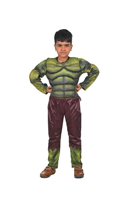 Hulk Avengers Superhero Kids Fancy Dress Costume - Muscle Look - Imported