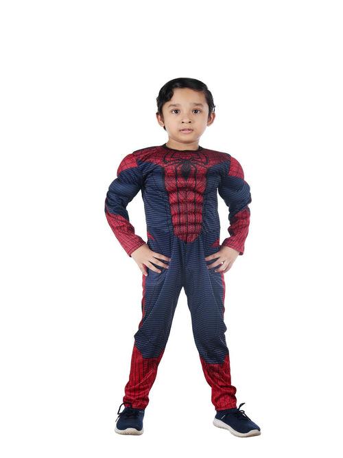 Spiderman Superhero Muscle Look Kids Fancy Dress Costume - Imported