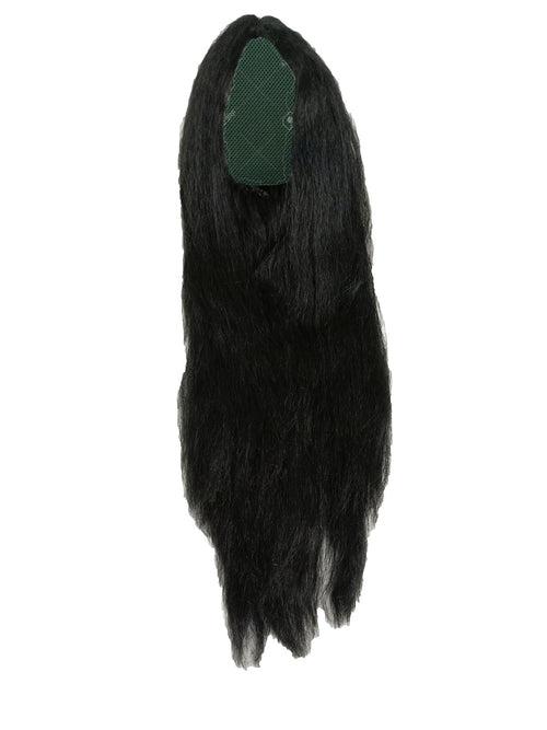 Long Black Hair Extension Wig Fancy Dress Costume Accessory