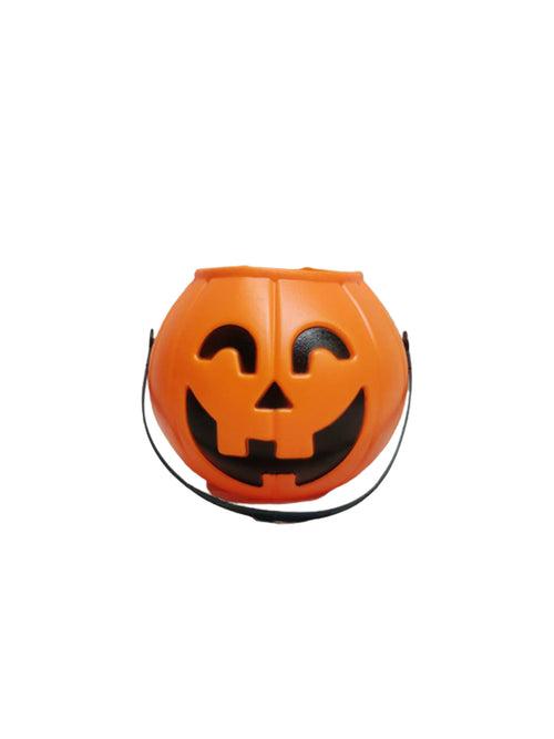 Halloween Pumpkin Plastic Trick & Treat Candy Basket Party Fancy Dress Accessory