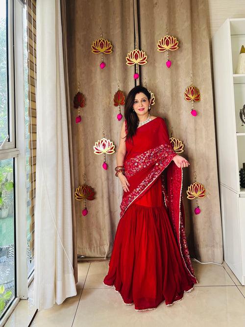 Fiza Embroidery saree