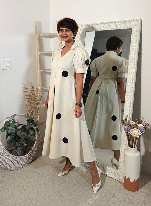 Summer Dots Cotton Midi Dress