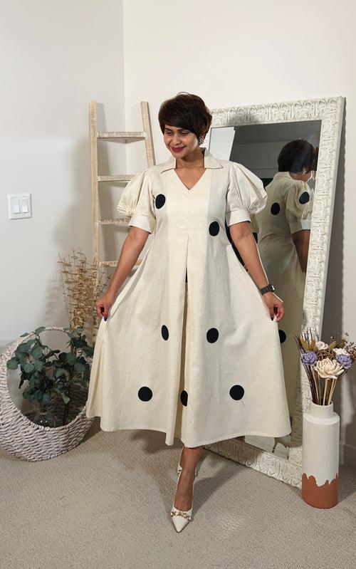 Summer Dots Cotton Midi Dress