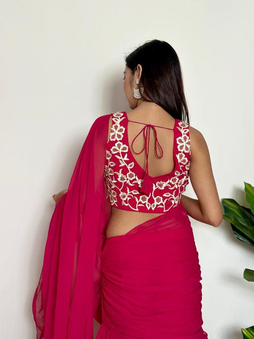 Nimrat Embroidery saree with Blouse