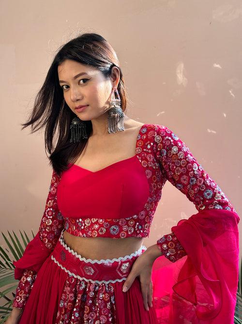 Pahal Embroidery lehenga with Blouse