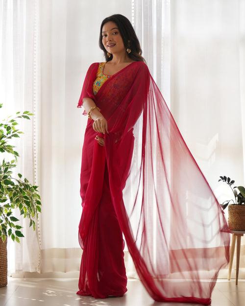 Aachal saree with silk blouse
