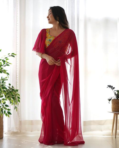 Aachal saree with silk blouse