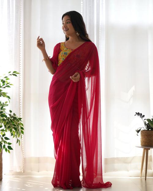 Aachal saree with silk blouse