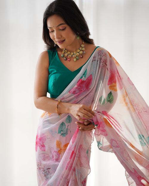 Aahana saree with cotton blouse