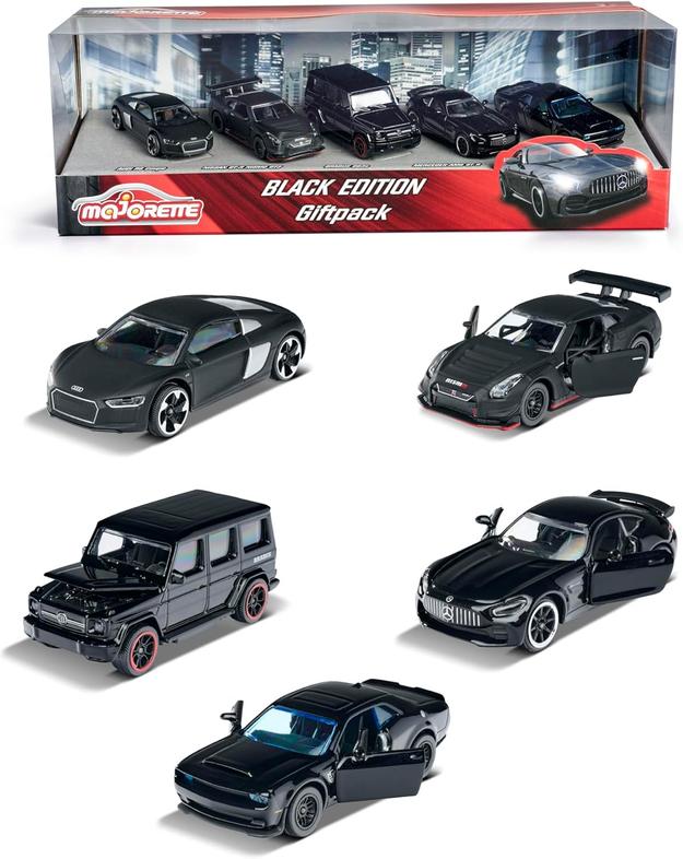 Majorette Black Edition 2023 Giftpack Premium Diecast Car Model - Set of 5 - No Cash On Delivery Allowed On This Product)