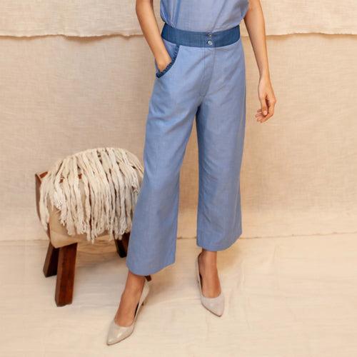 Azure Blue Amada Outfit - Jacket, Top and Pants