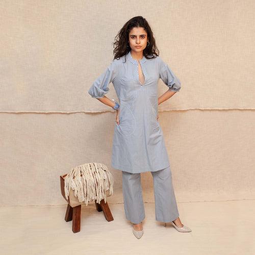 Stone Blue Klaudia Outfit - Tunic & Pants