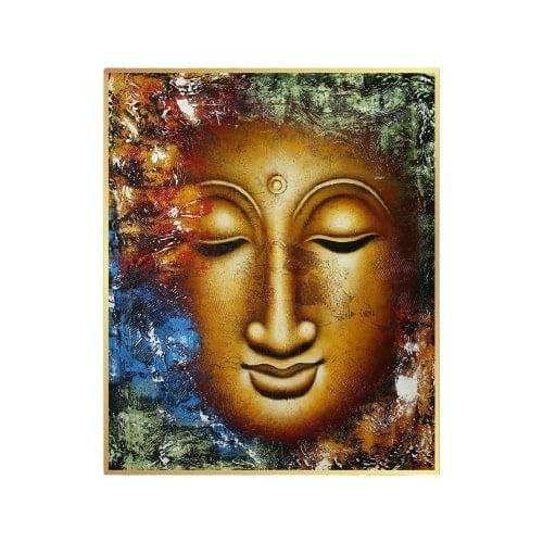 Abstract Gold Buddha Handmade Acrylic Painting