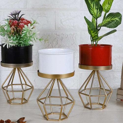 Diamond Colored Planter - Set of 3