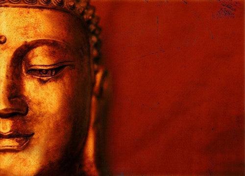 Half-face Buddha Painting