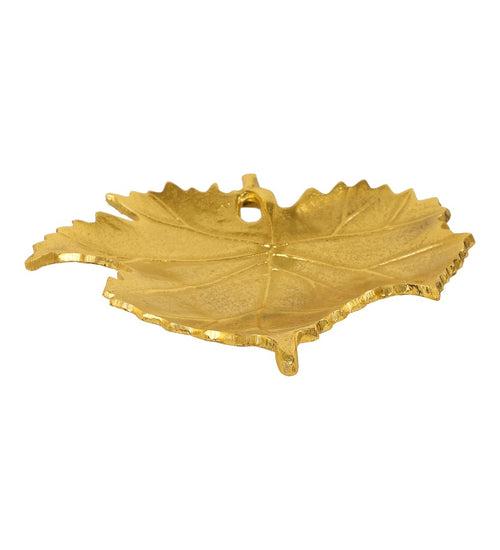 Large Chinar Leaf Metal Platter