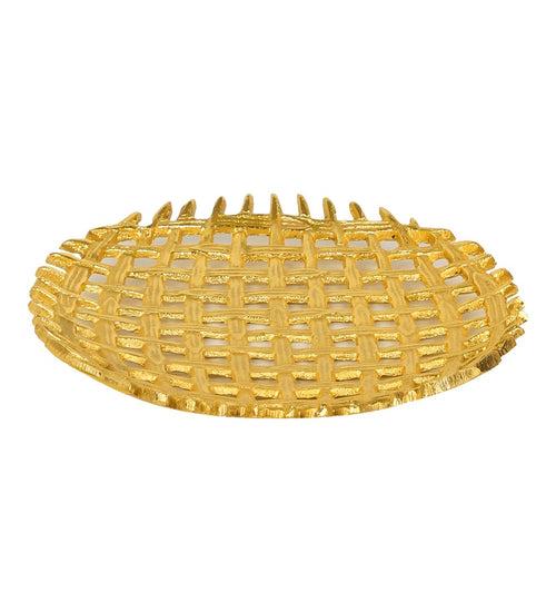 Large Round Mesh Aluminum Platter