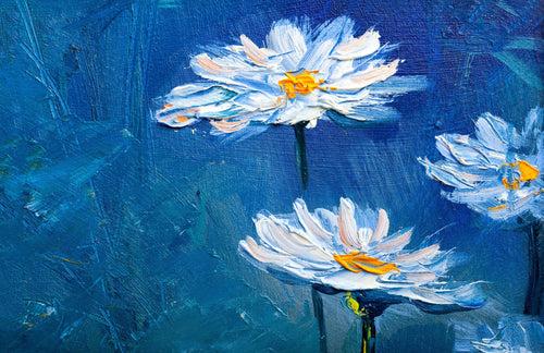 Pretty White Flowers Painting
