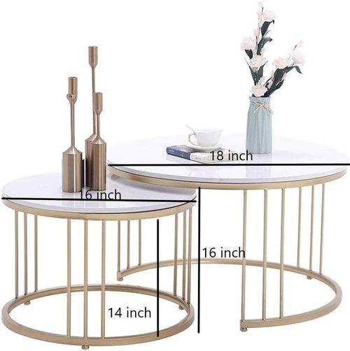 Round Nesting Coffee Table Set - Style 4