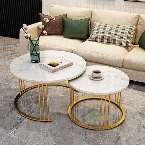 Round Nesting Coffee Table Set - Style 4