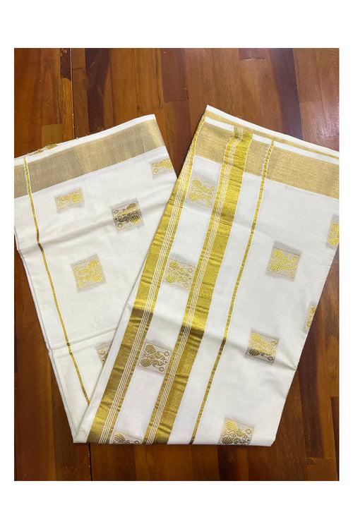 Kerala Cotton Heavy Woven Work Kasavu Saree