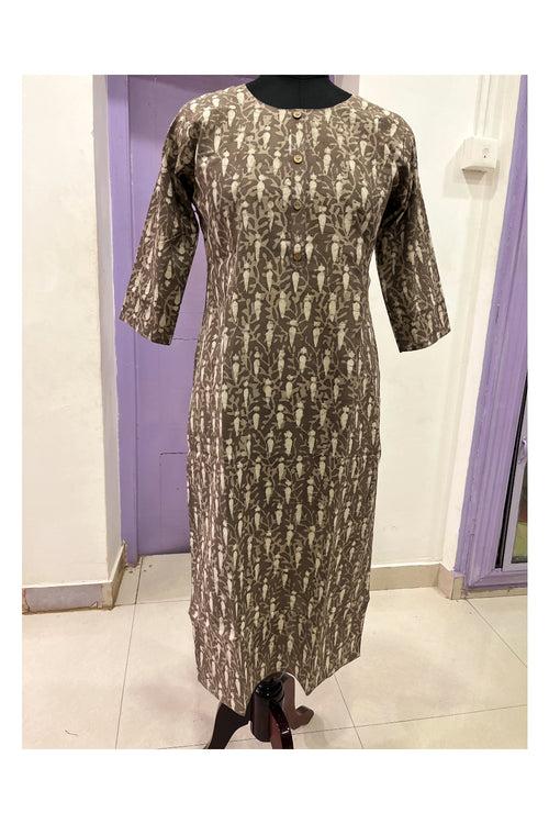 Southloom Jaipur Cotton Grey Printed Kurti