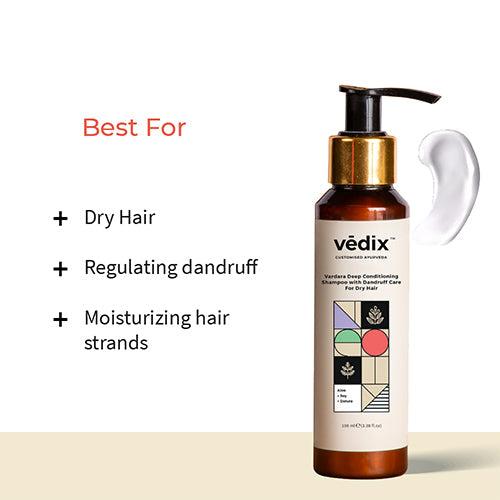 Vardara Deep Conditioning Shampoo with Dandruff Care For Dry Hair For Women