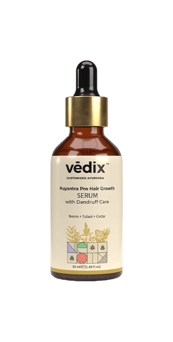 Vedix Nuyantra Pro Hair Growth Serum x Dandruff Care with Neem + Tulasi + Cedar