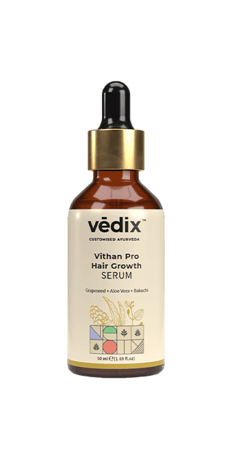 Vedix Vithan pro hair growth serum with Aloe + Grapeseed + Bakuchi