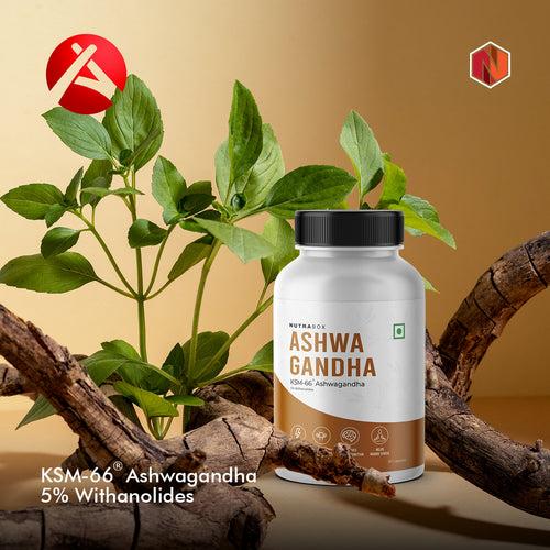 Nutrabox KSM-66 Ashwagandha Capsules - Buy 1 Get 1 Free