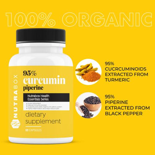 Immunity Boosting 95% Curcumin and Piperine (60 Capsules)