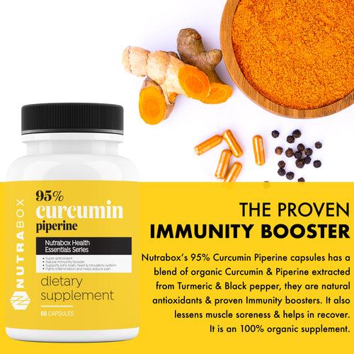 Immunity Boosting 95% Curcumin and Piperine (60 Capsules)