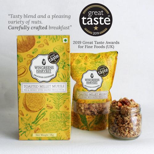 Toasted Millet Muesli: Fig and Honey with Salted Pistachios 1 Kg