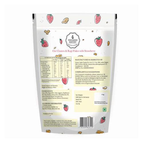 Breakfast Cereal - Oat Clusters & Ragi Flakes with Strawberry - 1KG