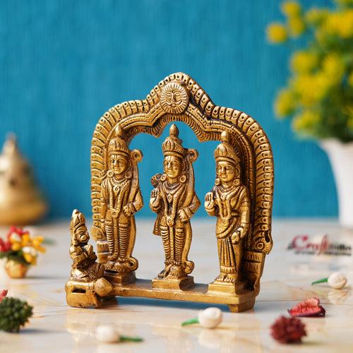 Golden Metal Ram Darbar Statue for Home Temple