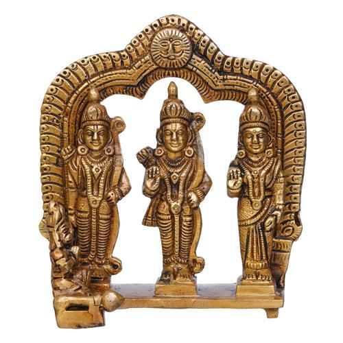 Golden Metal Ram Darbar Statue for Home Temple