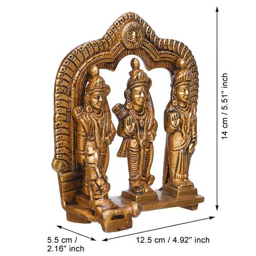 Golden Metal Ram Darbar Statue for Home Temple