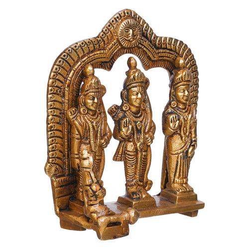 Golden Metal Ram Darbar Statue for Home Temple