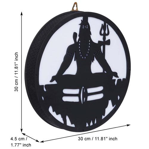 Lord Shiva Wooden Cutout LED Light Lamp Decorative Wall Hanging