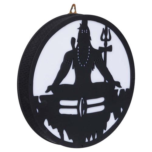 Lord Shiva Wooden Cutout LED Light Lamp Decorative Wall Hanging