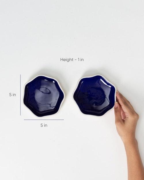 Small Tara Dessert Plate Deep Blue (Set of 2)