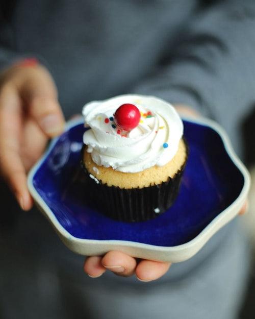 Small Tara Dessert Plate Deep Blue (Set of 2)