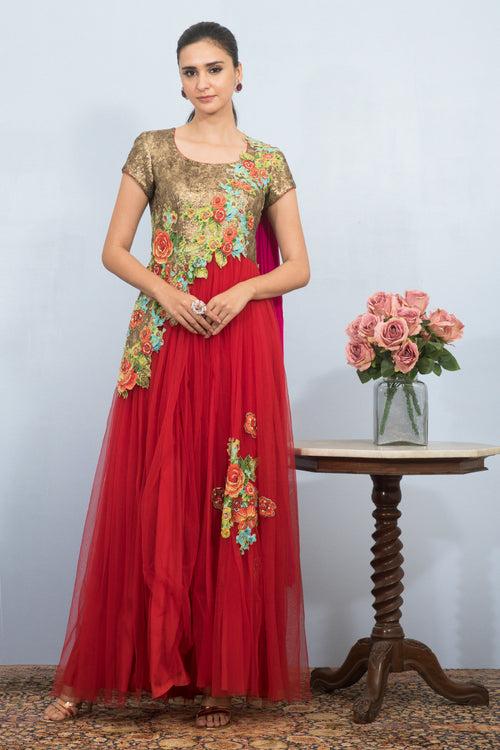 RED MUSINGS FROM THE MURAL GOWN (AS24)