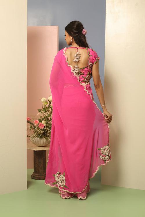 Fleur Applique Saree