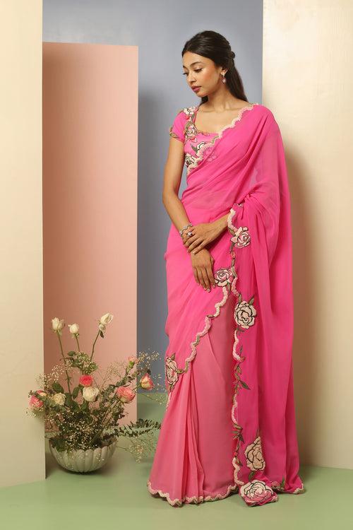 Fleur Applique Saree