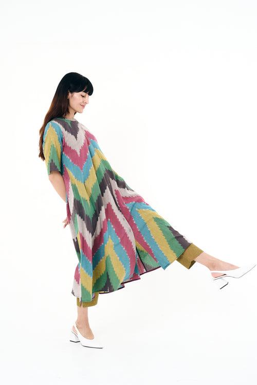 Prism Bias Open Long Dress