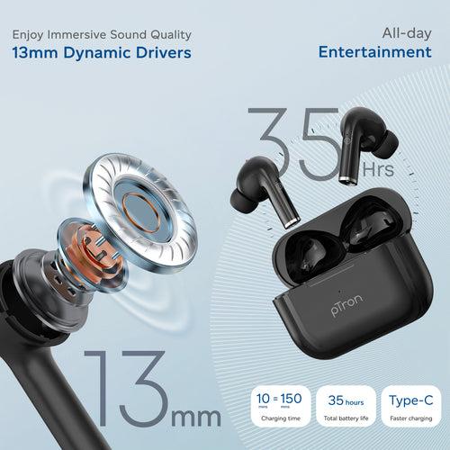 pTron Bassbuds Neo ENC TWS Earbuds