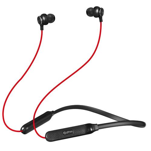 pTron Tangent Duo Bluetooth 5.2 Wireless in-Ear Earphones with Mic,Magnetic Earbuds (Red/Black)