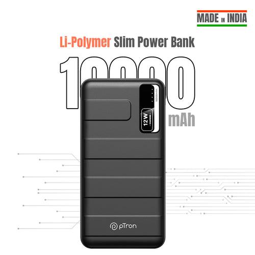 pTron Dynamo Nitro 10000mAh 12W Fast Charging Power Bank (Black)