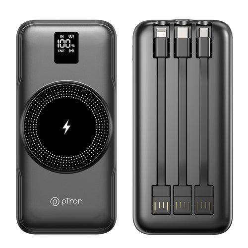 pTron Dynamo Arc 10000mAh 22.5W Fast Charging Power Bank (Black)